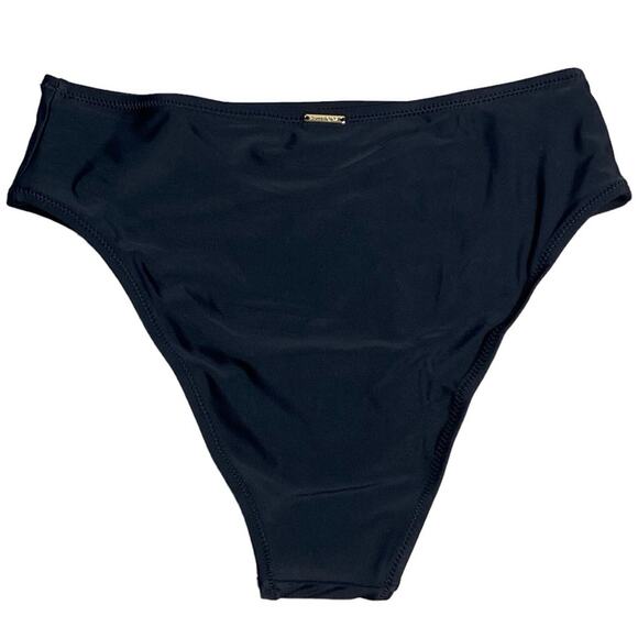 Relleciga Bikini Bottom Women M Black Classic Minimalist Poolside Beach Swim NWT - Picture 2 of 8